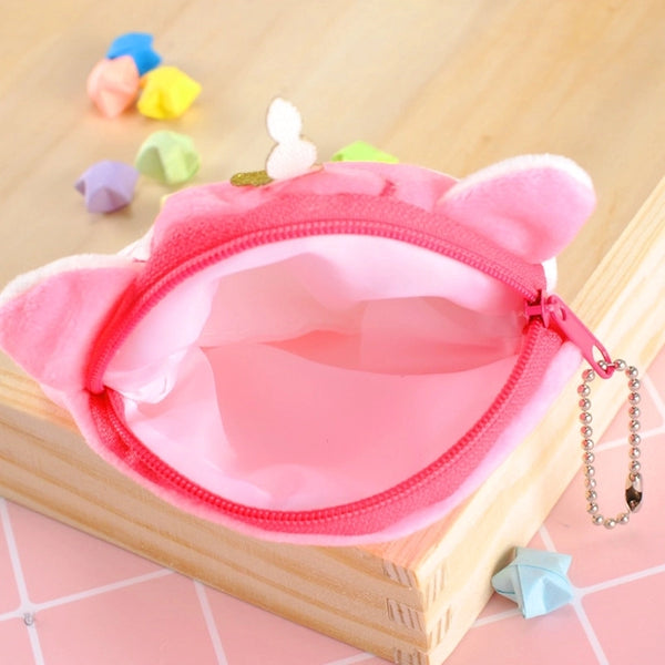 Cute Creative Cartoon  Shape Plush Change Purse