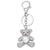 Cute Creative Pendant Bear Pearl Inlaid Rhinestone Alloy Key Chain