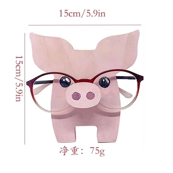 Cute Creative Wooden Decoration Animal Glasses Display Stand