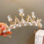 Cute Crown Artificial Crystal Inlay Artificial Gemstones Crown 1 Piece