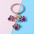 Cute Dog's Paw Zinc Alloy Enamel Bag Pendant Keychain