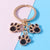 Cute Dog's Paw Zinc Alloy Enamel Bag Pendant Keychain