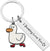 Cute Duck Stainless Steel Unisex Keychain