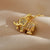 Cute Elephant Titanium Steel Copper Plating Inlay Zircon Gold Plated Pendant Necklace