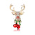 Cute Elk Alloy Inlay Rhinestones Unisex Brooches