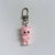 Cute Flocking Kitten Mobile Phone Hanging Chain Bow Cat Keychain Y2K Sweet Cool Girl Heart Bag Pendant