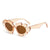 Cute Flower Ac Special-shaped Mirror Full Frame Women's Sunglasses