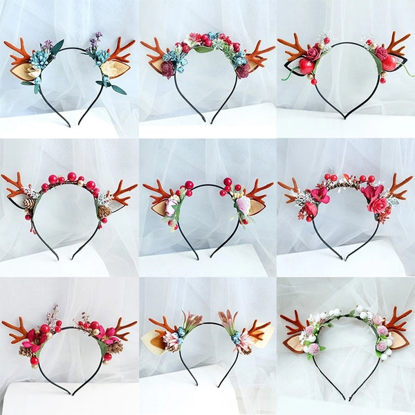 Cute Flower Antlers Cloth Hair Band