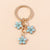 Cute Flower Metal Women's Bag Pendant Keychain