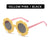 Cute Flower Pc Round Frame Full Frame Kids Sunglasses