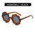 Cute Flower Pc Round Frame Full Frame Kids Sunglasses