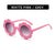 Cute Flower Pc Round Frame Full Frame Kids Sunglasses