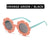 Cute Flower Pc Round Frame Full Frame Kids Sunglasses