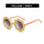 Cute Flower Pc Round Frame Full Frame Kids Sunglasses