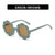 Cute Flower Pc Round Frame Full Frame Kids Sunglasses