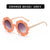 Cute Flower Pc Round Frame Full Frame Kids Sunglasses