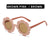 Cute Flower Pc Round Frame Full Frame Kids Sunglasses