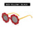 Cute Flower Pc Round Frame Full Frame Kids Sunglasses