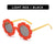 Cute Flower Pc Round Frame Full Frame Kids Sunglasses