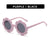 Cute Flower Pc Round Frame Full Frame Kids Sunglasses