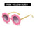 Cute Flower Pc Round Frame Full Frame Kids Sunglasses