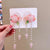 Cute Flower Plastic Cloth Resin Tassel Hair Clip