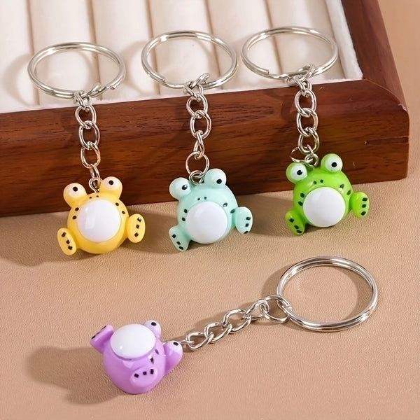 Cute Frog Resin Keychain