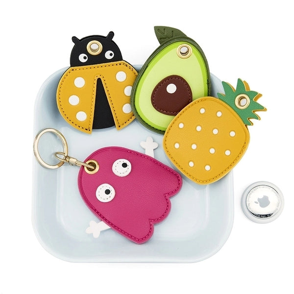 Cute Fruit Beetles Pu Leather Unisex Bag Pendant Keychain