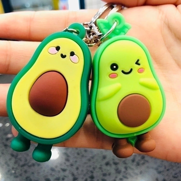 Cute Fruit Rubber Unisex Keychain