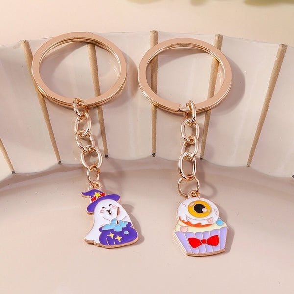 Cute Funny Cartoon Zinc Alloy Halloween Bag Pendant Keychain