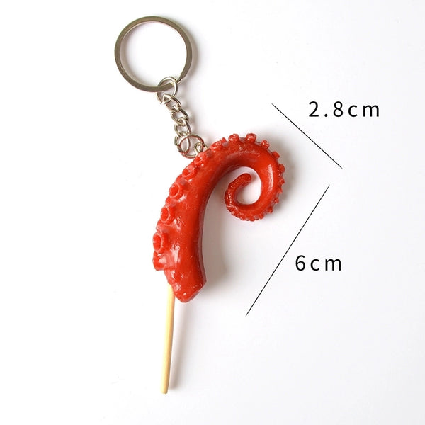 Cute Funny Food Pvc Unisex Bag Pendant Keychain