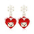 Cute Geometric Alloy Enamel Women's Earrings 1 Pair