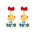 Cute Geometric Alloy Enamel Women's Earrings 1 Pair