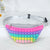 Cute Gradient Color Pillow Shape Zipper Fanny Pack