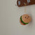 Cute Hamburger Plush Women's Bag Pendant Keychain