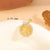 Cute Handmade Shiny Sunflower Leaves Heart Shape Brass 18k Gold Plated Zircon Charms In Bulk