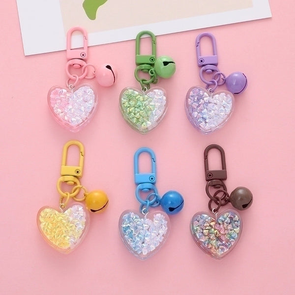 Cute Heart Shape Arylic Women's Bag Pendant Keychain