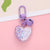 Cute Heart Shape Arylic Women's Bag Pendant Keychain