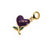 Cute Heart Shape Copper Enamel Charms Jewelry Accessories