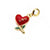 Cute Heart Shape Copper Enamel Charms Jewelry Accessories