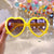 Cute Heart Shape Floral Polycarbonate Round Frame Square Oval Frame Full Frame Kids Sunglasses