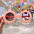 Cute Heart Shape Floral Polycarbonate Round Frame Square Oval Frame Full Frame Kids Sunglasses