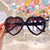 Cute Heart Shape Floral Polycarbonate Round Frame Square Oval Frame Full Frame Kids Sunglasses