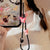 Cute Heart Shape Flower Pc Silica Gel Soft Clay Inlay Artificial Pearls Women's Mobile Phone Chain 1 Piece