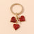 Cute Heart Shape Metal Women's Bag Pendant Keychain