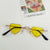 Cute Heart Shape Pc Resin Special-shaped Mirror Full Frame Kids Sunglasses