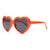 Cute Heart Shape Pc Special-shaped Mirror Full Frame Women's Sunglasses