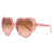 Cute Heart Shape Pc Special-shaped Mirror Full Frame Women's Sunglasses