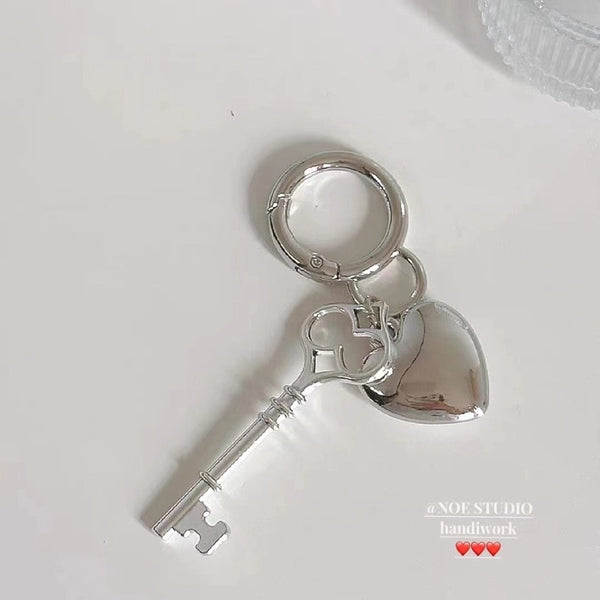 Cute Heart Shape Plastic Women's Keychain