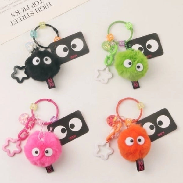 Cute Heart Shape Plush Women's Bag Pendant Keychain